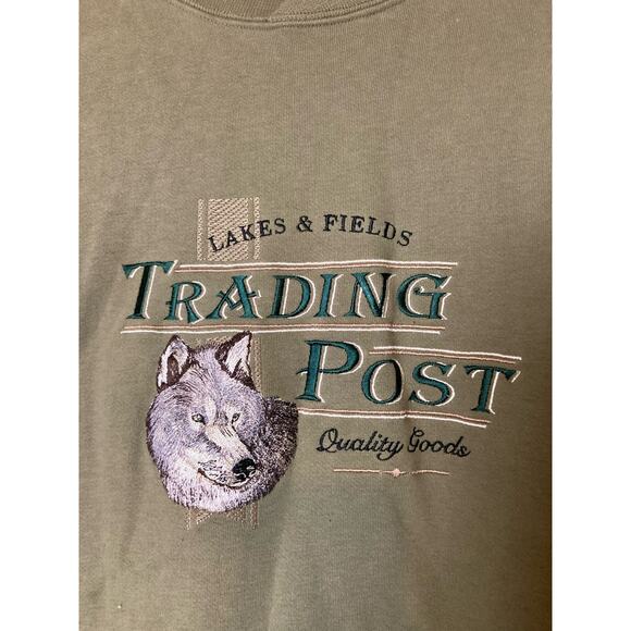 NWT Lost Terrain Sweatshirt Tan Wolf Trading Post Size L